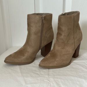 Suede look booties